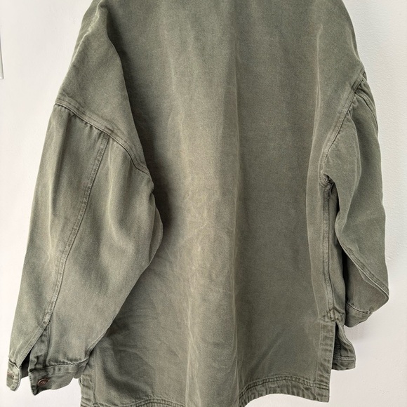 We The Free Sage Green Denim Shacket - Picture 3 of 6